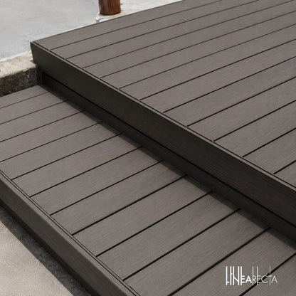 Deck Solido WPC tipo madera para exterior o interior.